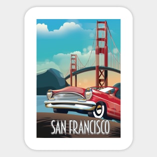 San Francisco Golden Sunset Sticker